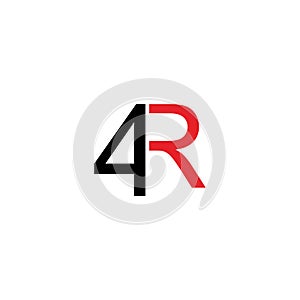 initial r logo template, design vector
