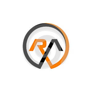 initial RA Letter R A logo design vector. creative and modern graphic concept illustrations