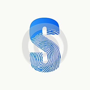 Initial S finger print logo