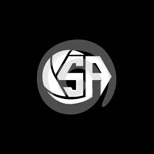 Initial SA logo design Geometric and Circle style, Logo business branding