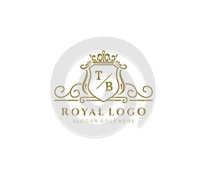 Initial TB Letter Luxurious Brand Logo Template, for Restaurant, Royalty, Boutique, Cafe, Hotel, Heraldic, Jewelry, Fashion and
