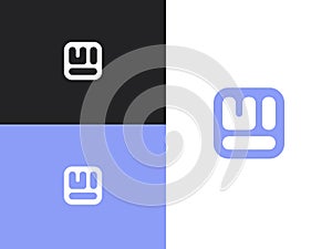 Initial three letter logo design of letters