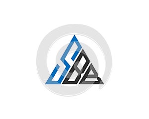 Initial Triangle SBB Letters Logo Design photo