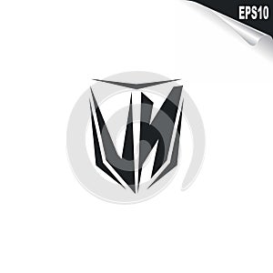 Initial VN logo design with Shield style, Logo business branding photo