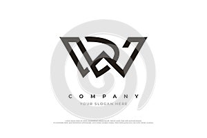 Initial WD or DW Logo Design