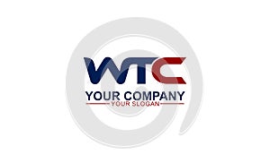 Initial WTC Logo template vector icon for any business