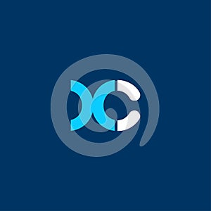 Initial XC Logo monogram design template. Modern logo elegant style simple shape