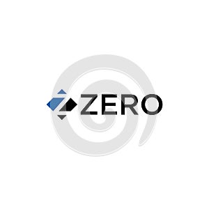 Simple initial z, zero logo design vector photo