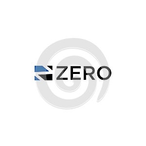 Simple initial z, zero logo design vector photo