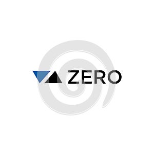 Simple initial z, zero logo design vector photo