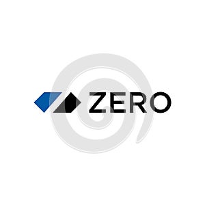 Simple initial z, zero logo design vector photo