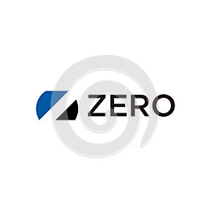 Simple initial z, zero logo design vector photo