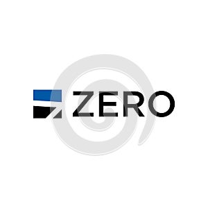 Simple initial z, zero logo design vector photo