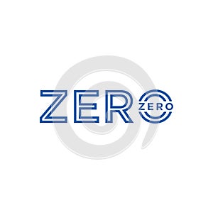 Simple initial z, zero logo design vector photo