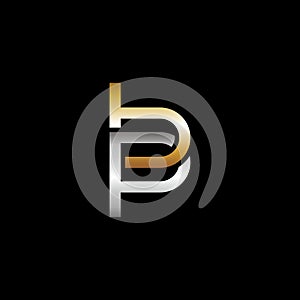 Initials bp, pb logo template icon design elements