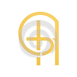 Initials GH circle logo vector images design. GH logo monogram golden color PNG images. HG letter logo design