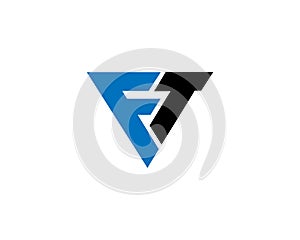 Initials letter FT logo photo
