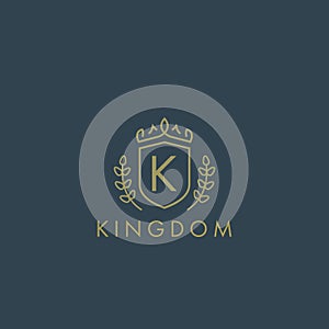 Initials letter K logo business vector template luxury branding