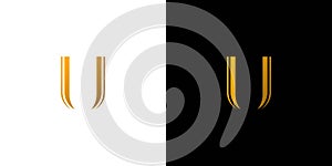 The initials logo letter U is elegant and luxurious design