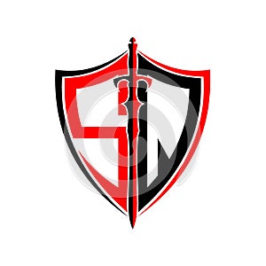 Initials S Q Shield Armor Sword for logo design inspiration