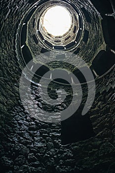 Initiatic Well in the city of Sintra in Portugal. photo