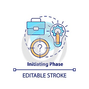 Initiating phase concept icon