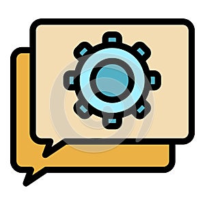 Initiative chat thinking icon vector flat