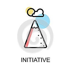 Initiative icon on white background illustration design.