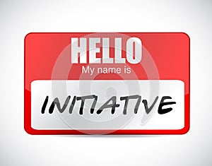 Initiative name tag illustration design