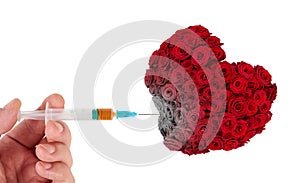 Injecting drugs into heart
