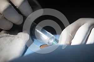 Injecting local anesthesia photo