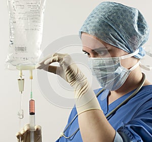 Injecting medicine photo