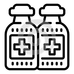 Injection bottles icon outline vector. Emergency room