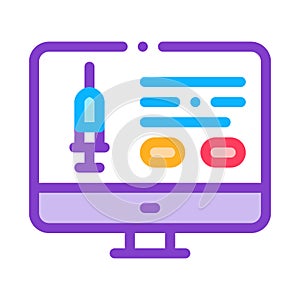 Injection Computer Application Icon Vector Outline Illustration