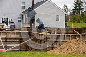 injection of concrete foundation