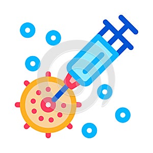 Injection exactly to appointed place icon vector outline illustration photo