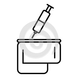 Injection filling tank icon outline vector. Refill cartridge