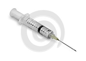 Injection or medical needle with vaccine