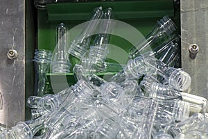 The  injection preform shape of PET bottle from injection process.