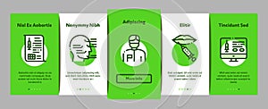 Injections Onboarding Elements Icons Set Vector