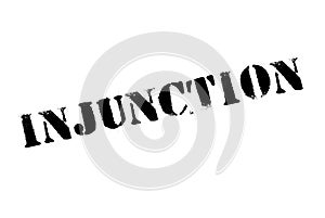 Injunction typographic stamp photo