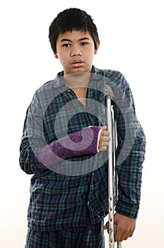 Injured boy