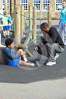 Injured Child During School Physical Education Class