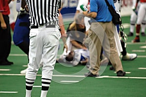 Injured football player