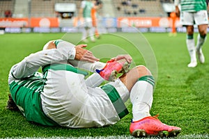 The injured footballer