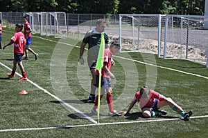 Injured rugby player on the wing