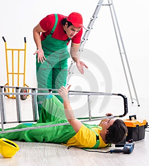 Injured worker and his workmate