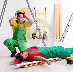 Injured worker and his workmate