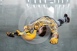 Injured Worker Laying on Floor