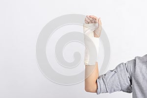 injury hand ligament wrist and arm with bandage
